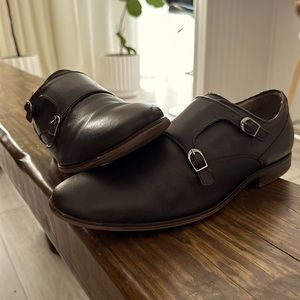 Zara Man Faux Leather Double Monk Strap Shoes